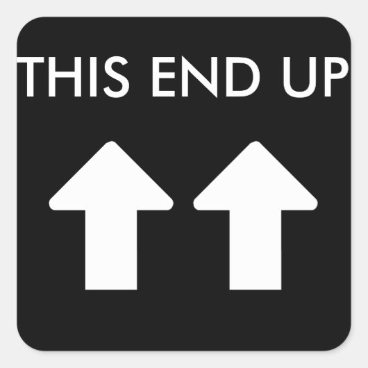 Dit eindigt met een witte pijl vierkante sticker (Voorkant)