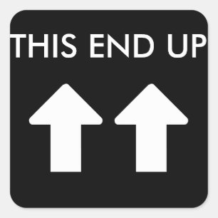 Dit eindigt op Witte Pijl Vierkante Sticker