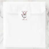 Dit en dat met kat ronde sticker (Tas)