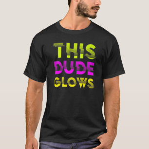 Dit feestje van Glows 80's retrokleurrijk T-shirt