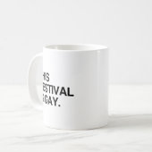 Dit festival is gaai koffiemok (Voorkant links)