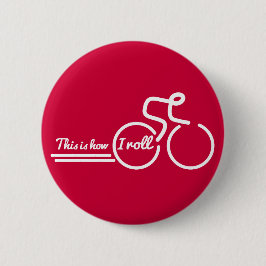 Dit fietsen is hoe ik de rode witte badge van de r ronde button 5,7 cm