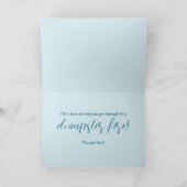 Dit gaat ook weer voorbij. Afvalbakbrand Bedankkaart (Binnen)