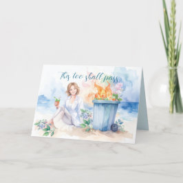 Dit gaat ook weer voorbij. Afvalbakbrand Bedankkaart