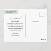 Dit gebeurde dus in galerij Multi-Photo Elopement Briefkaart (Achterkant)