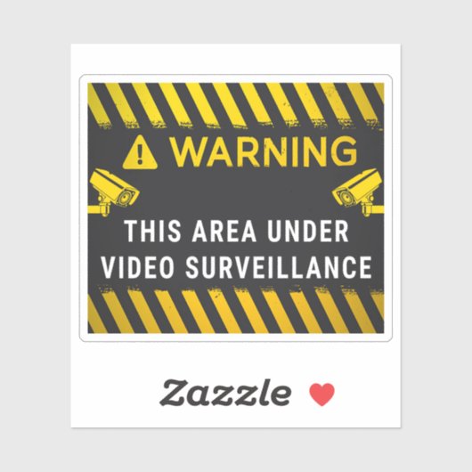 Dit gebied onder videobewaking sticker (Vel)