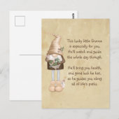 Dit gelukkige kleine Gnome Succes & Gezondheid Briefkaart (Voorkant / Achterkant)