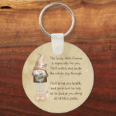 Dit gelukkige kleine Gnome Succes & Gezondheid Sleutelhanger (Voorkant)