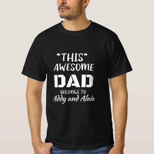 Dit Geweldige papa T-shirt voor vaders (Voorkant)