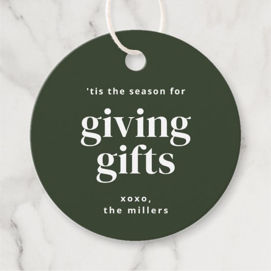 'Dit Gift Giving Season Gift Labels (Voorkant)