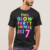 Dit Glow-party-dier is zeven cadeau-T-shirt T-shirt (Voorkant)