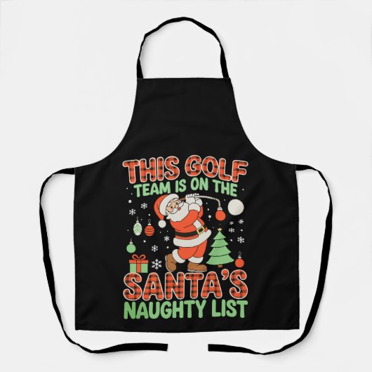 Dit golftem is op de stoute lijst van Sinterklaas Schort (Voorkant)