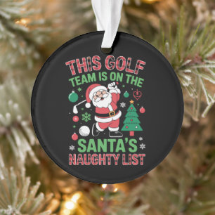 Dit golftemate is op de stoute lijst van Kerstman Ornament