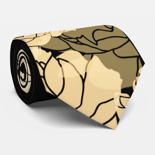 Dit gouden, kleurige en beige verjaardagsdagsblad  stropdas (Opgerold)