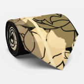 Dit gouden, kleurige en beige verjaardagsdagsblad  stropdas (Opgerold)