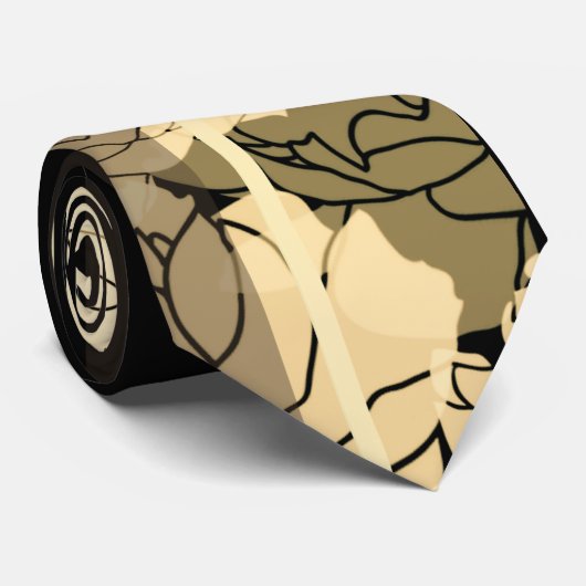 Dit gouden, kleurige en beige verjaardagsdagsblad  stropdas (Opgerold)