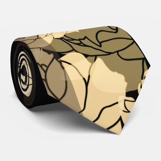 Dit gouden, kleurige en beige verjaardagsdagsblad stropdas (Opgerold)