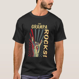 Dit Grampa Rocks  Retro concert 70S 80S Fu T-shirt