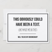 Dit had een tekst-groomsman-voorstel kunnen zijn (Voorkant)