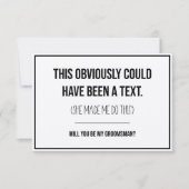 Dit had een tekst-groomsman-voorstel kunnen zijn notitiekaartje (Voorkant)
