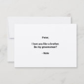 Dit had een tekst-groomsman-voorstel kunnen zijn notitiekaartje (Achterkant)