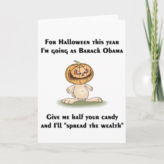 Dit Halloween ga ik als Barack Obama Kaart (Voorkant)