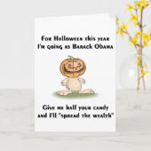 Dit Halloween ga ik als Barack Obama Kaart (Gele Bloem)