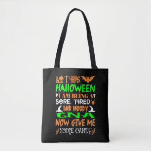 Dit Halloween Tired Moody Cna Snoep Tote Bag