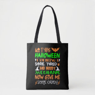 Dit Halloween wordt vermoeid mechanisch Snoep Tote Bag