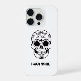 Dit Happy Smile Schedel ontwerp iPhone 15 Pro Case