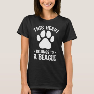 Dit hart behoort tot een beagle voor een hond 2 t-shirt