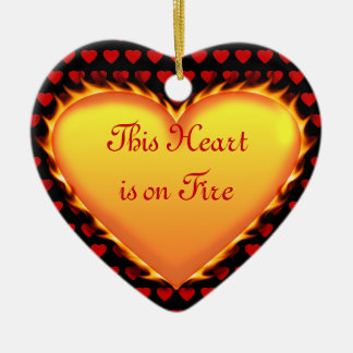 Dit hart staat in brand.. wil je me trouwen? keramisch ornament