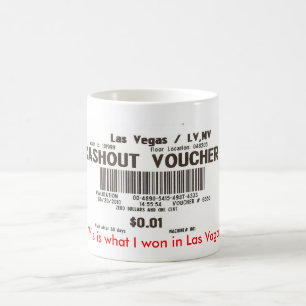 Dit heb ik gewonnen in Las Vagas. Koffiemok