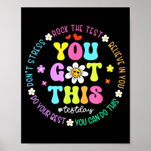 Dit heb je, geen stress, rock de test testdag poster