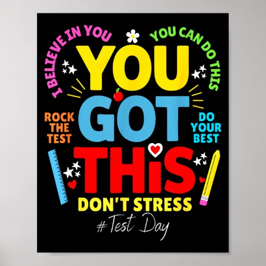 Dit heb je onder controle, geen stress, rock de te poster (Voorkant)