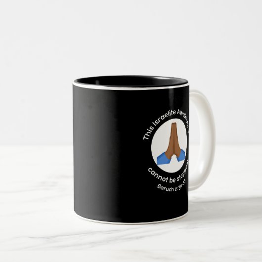 Dit Hebreeuwse Israëlitische Ontwakende Grafisch O Tweekleurige Koffiemok (Voorkant rechts)
