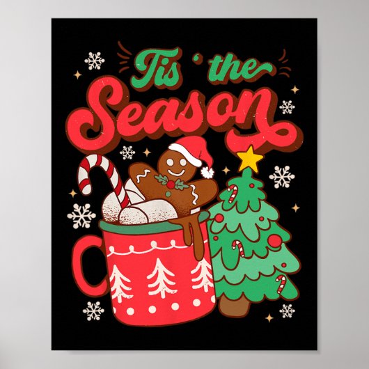 Dit het seizoen Hot Cacao Gingerbread Cookie Chris Poster (Voorkant)