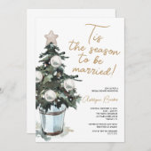 Dit het seizoen kerst bruids douche uitnodiging (Voorkant / Achterkant)