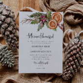 Dit het seizoen Kerstmis Botanische bruiloft Kaart