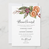 Dit het seizoen Kerstmis Botanische bruiloft Kaart (Voorkant)