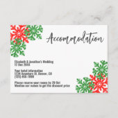 Dit het seizoen Kerstmis bruiloft accommodatie Informatiekaartje (Voorkant)
