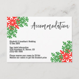 Dit het seizoen Kerstmis bruiloft accommodatie Informatiekaartje