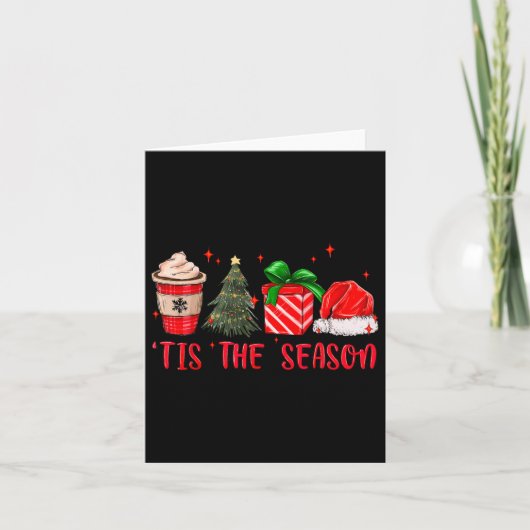 Dit het seizoen Kerstvakantie Vrolijk Kerstfeest F Kaart (Voorkant)