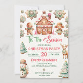 Dit het seizoen peperkoek koekje kerstfeest kaart (Voorkant)