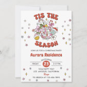 Dit het seizoen Schattigee Groovy Ball Christmas P Kaart (Voorkant)