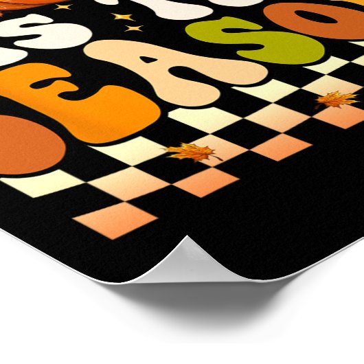 Dit Het Seizoen Thanksgiving Herfst Football Pompo Poster (Hoek)