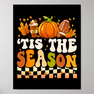 Dit Het Seizoen Thanksgiving Herfst Football Pompo Poster