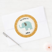 Dit hoort bij Back to School Leuke Olifant Ronde Sticker (Envelop)