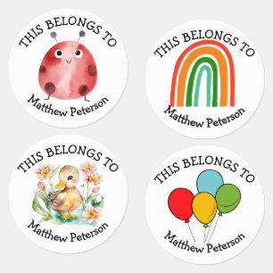 Dit hoort bij - kleurrijke kledinglabels labels