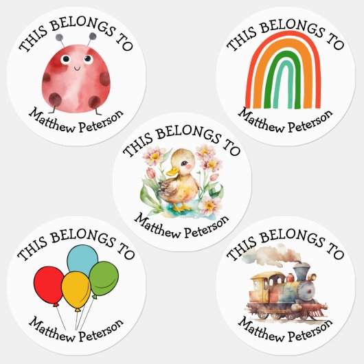Dit hoort bij kleurrijke kledinglabels labels (Groep)